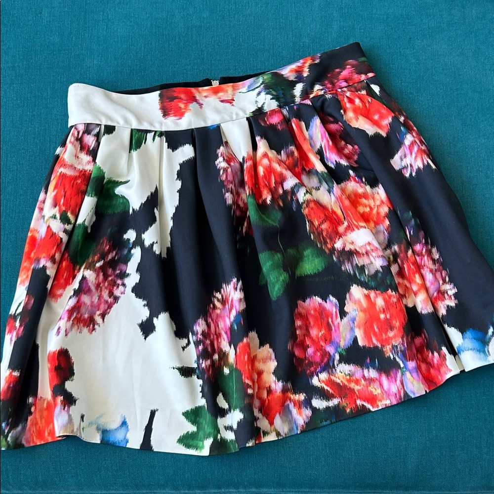 Vibrant Floral Skater Skirt